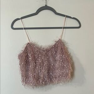Hayden Rose Fringe Top